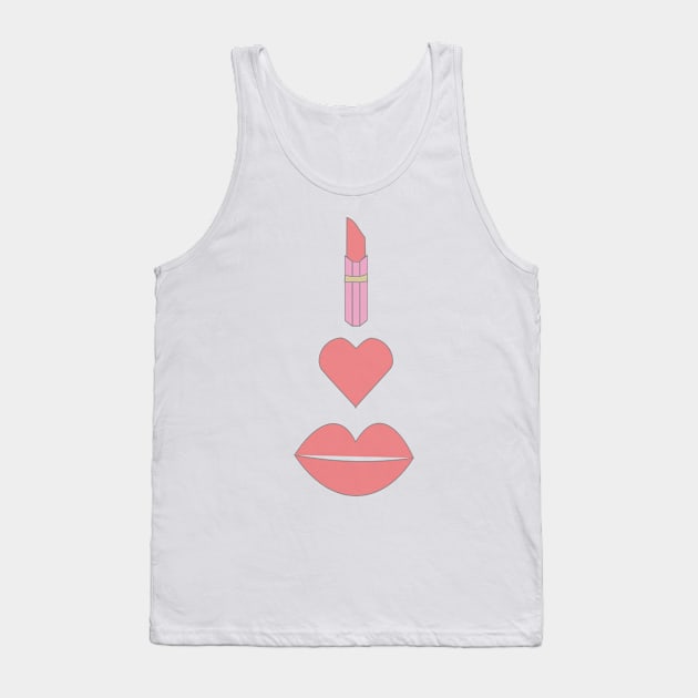 LIPSTICK LOVE Tank Top by STONEYGHOST